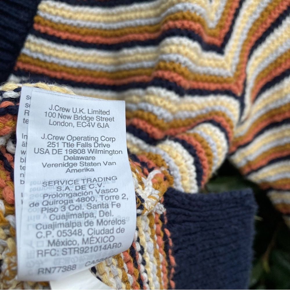 Madewell Arden Cropped Chunky Knit Striped Pullover Sweater - Picture 7 of 7
